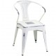 Metalowe Krzesło Industrialne Lofti Białe Przecierane B