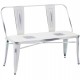 Metalowe Krzesło Industrialne Lofti Białe Przecierane A