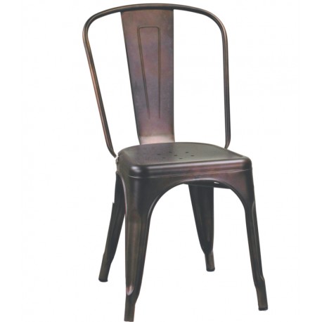 Metalowe Krzesło Industrialne Lofti Błękitne