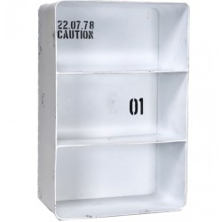 Metalowa Ławka Industrialna Lofti Biała Przecierana B