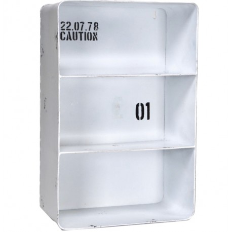 Metalowa Ławka Industrialna Lofti Biała Przecierana B