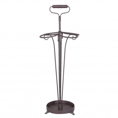 Stojak Na Parasole Metalowy Brązowy