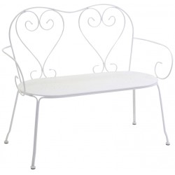 Metalowa Ławka Industrialna Lofti Biała A