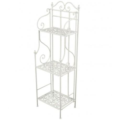 Metalowy Regał Prowansalskki Biały D