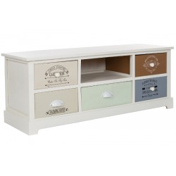 Komoda Prowansalska z Kolorowymi Szufladami