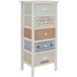 Szafka Prowansalska z Kolorowymi Szufladami 3