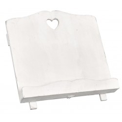 Stojak Na Książkę Kucharską Drewniany z Sercem