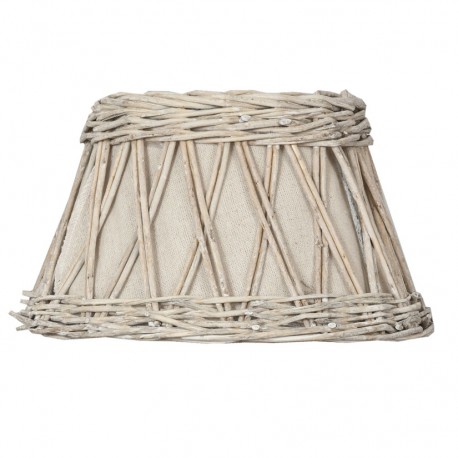 Rattanowy Abażur z Bawełną