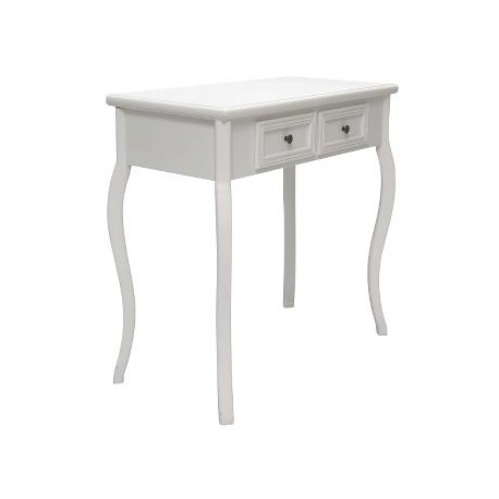 Biała konsola z kolekcji Riviera jest niezwykle subtelna dzięki stylowo giętym nogom.