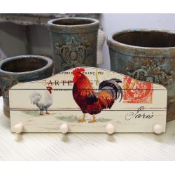 Wieszak z Kogutem w Stylu Rustykalnym