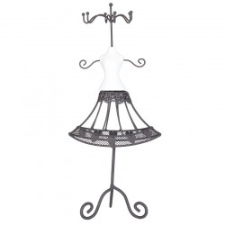 Stojak Na Biżuterię Biało-Czarny A