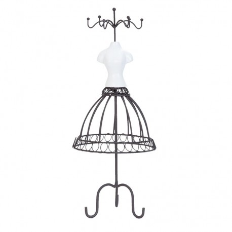 Stojak Na Biżuterię Prowansalski Biało-Czarny G