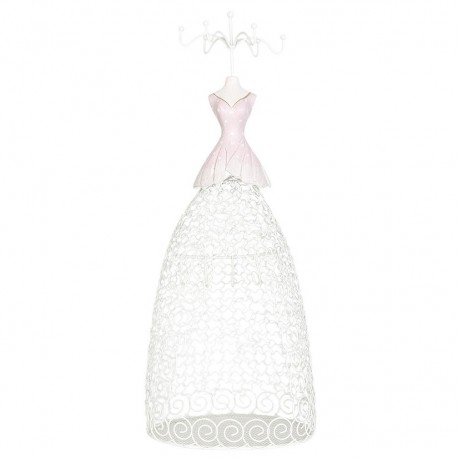 Stojak Na Biżuterię Prowansalski Biało-Różowy A