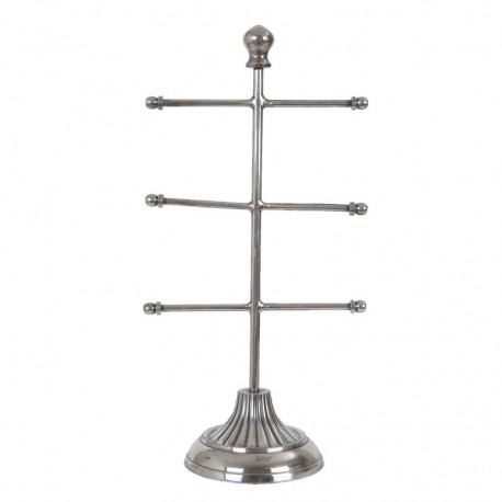 Stojak Na Biżuterię Metalowy Srebrny