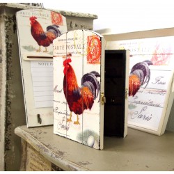 Szafka Na Klucze z Kogutem w Stylu Prowansalskim 1