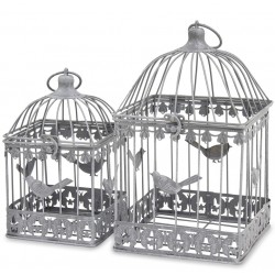 Klatki Ozdobne Prowansalskie Szare 2szt. B