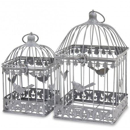 Klatki Ozdobne Prowansalskie Szare 2szt. B