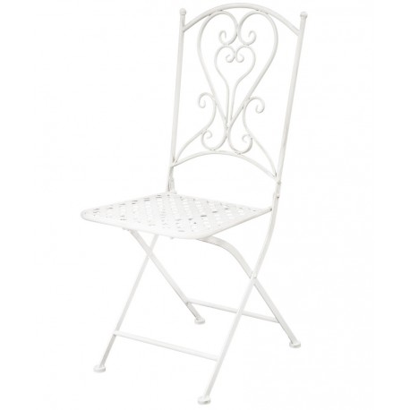 Krzesło Ogrodowe Prowansalskie Białe B
