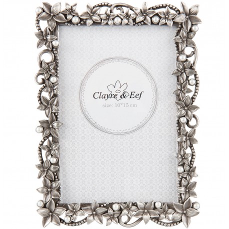 Ramka Na Zdjęcie Kwiaty z Perełkami XS