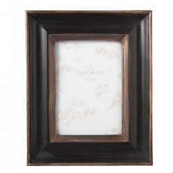 Ramka w Stylu Prowansalskim Brązowo-Czarna Owalna