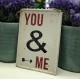 Metalowa Tabliczka Retro You & Me