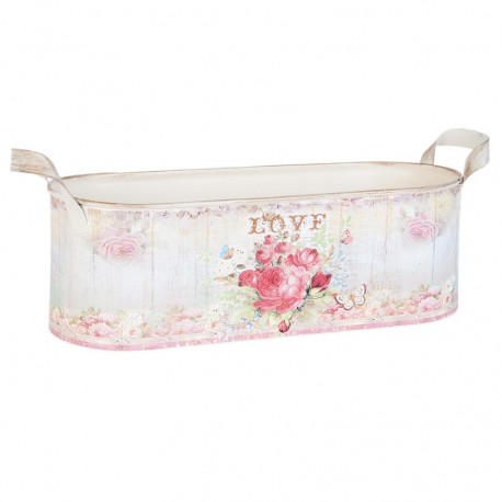 Metalowa Osłonka Prowansalska z Różami Podłużna A