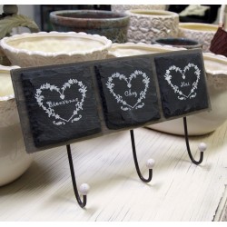 Wieszak Potrójny z Sercami Home