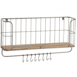 Półki Ścienne Loft z Wieszakami