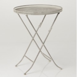 Stolik Metalowy Prowansalski Szarobeżowy