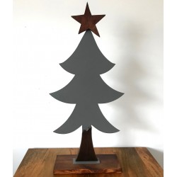 Metalowa Choinka Ozdobna Szara