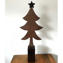 Metalowa Choinka Ozdobna Brązowa