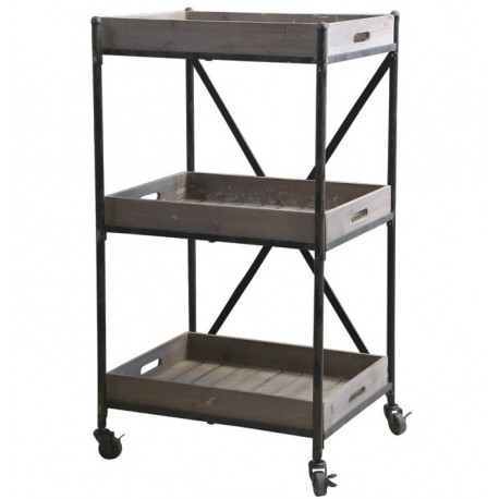 Szafka Industrialna Factory Na Kółkach z Koszami