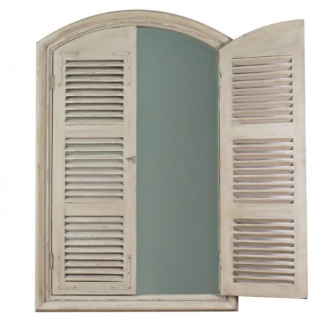 Lustro z Okiennicami Kremowe