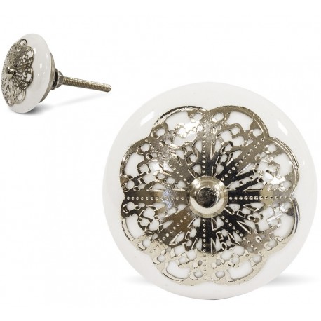 Gałka Meblowa Szaro-Srebrna