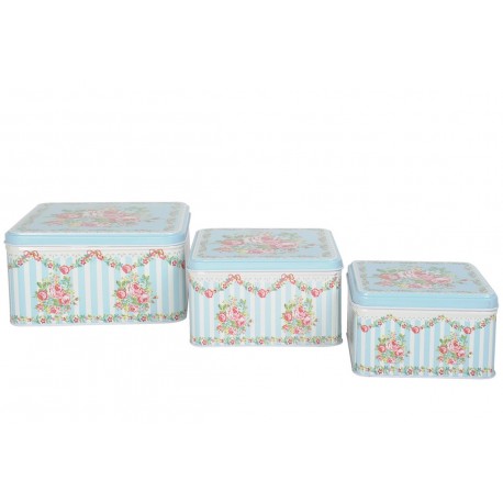 Metalowe Puszki Prowansalskie Ozdobne A - 3szt.