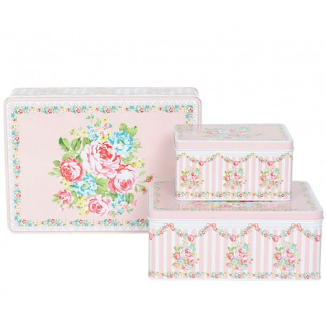 Metalowe Puszki Prowansalskie Ozdobne C - 3szt.