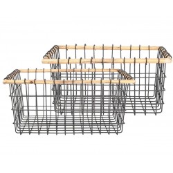 Kosze Metalowe Prowansalskie z Kogutem 2szt.