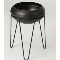 Metalowy Kwietnik Czarny B