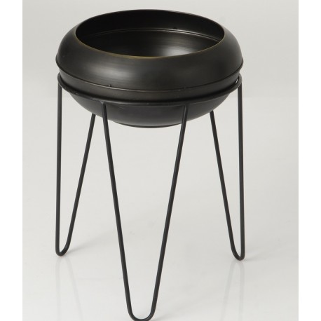 Metalowy Kwietnik Czarny A