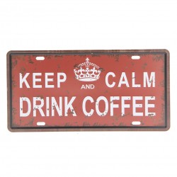 Metalowa Tabliczka Retro Drink Coffee