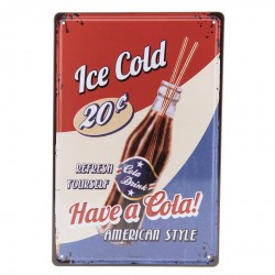 Metalowa Tabliczka Retro Cola