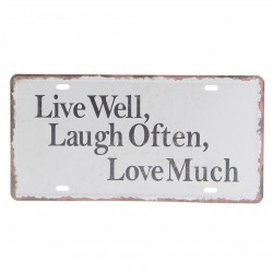 Metalowa Tabliczka Retro Live