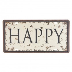 Metalowa Tabliczka Retro Happy