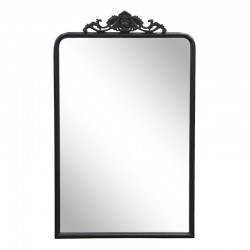 Lustro z Czarnej Ramie Chic Antique z Dekorem