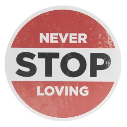 Metalowa Tabliczka Retro Never