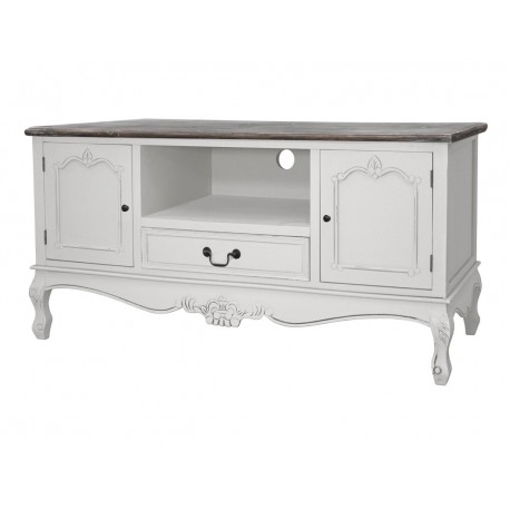 Biała Komoda RTV Prowansalska Rimini White