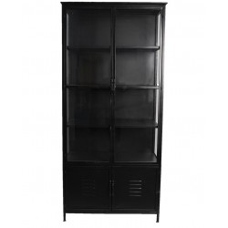 Metalowa Witryna Industrialna Czarna A