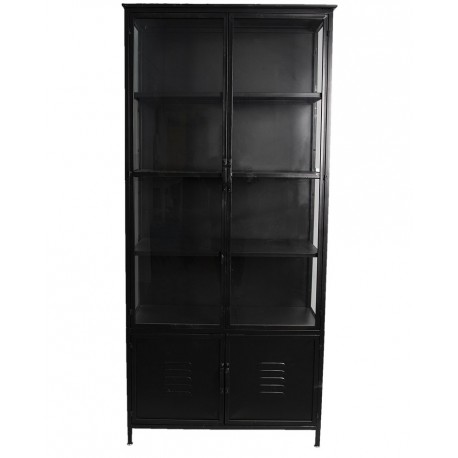 Metalowa Witryna Industrialna Czarna A