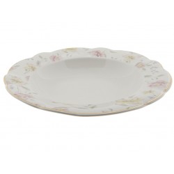 Porcelanowe Talerze na Zupę Prowansalskie w Kwiaty 6szt.