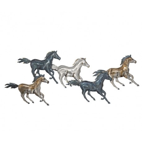 Dekoracja Ścienna Metalowa Konie